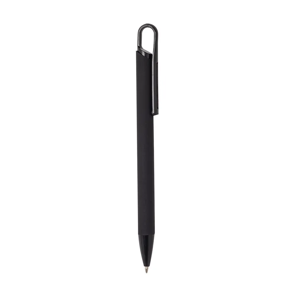 Caneta metal personalizada ultraleve preta — vista frontal