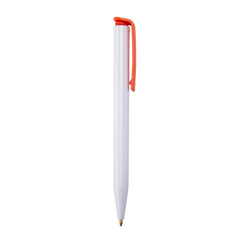 Caneta Plástica personalizada laranja