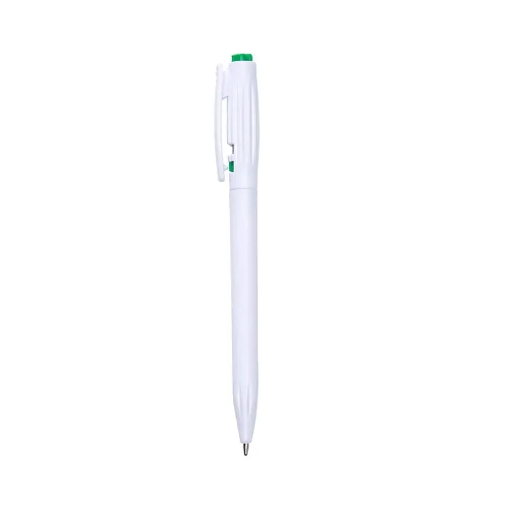 "Caneta Plástica Personalizada 13 Cores verde"