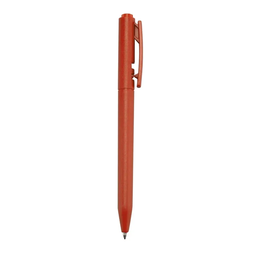 Caneta plástica personalizada laranja