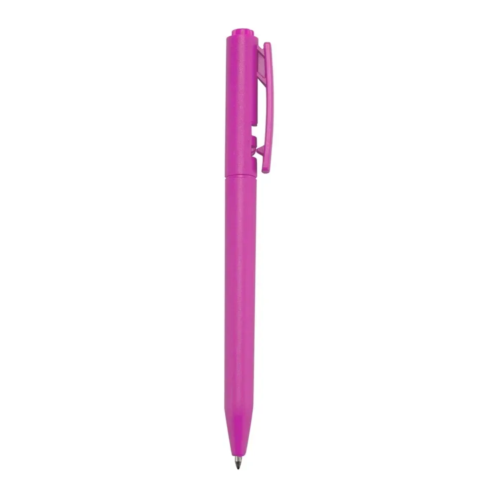Caneta plástica personalizada rosa