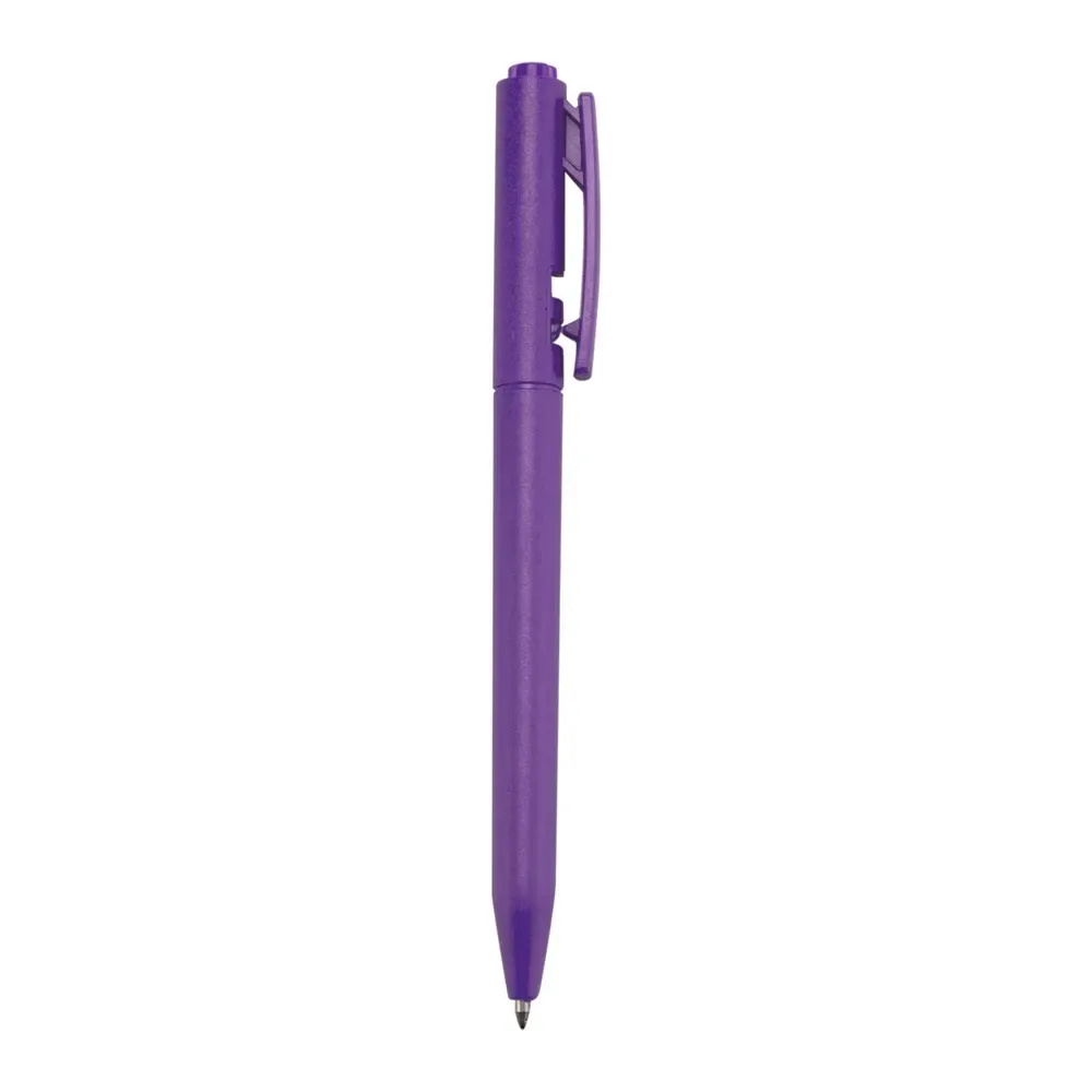 Caneta plástica personalizada roxa