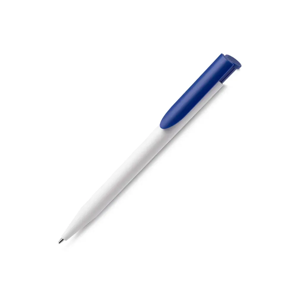 Caneta plástica personalizada azul, 14,1cm