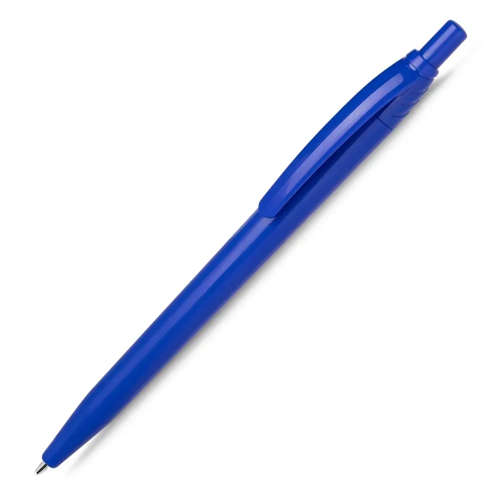 Caneta plástica personalizada azul