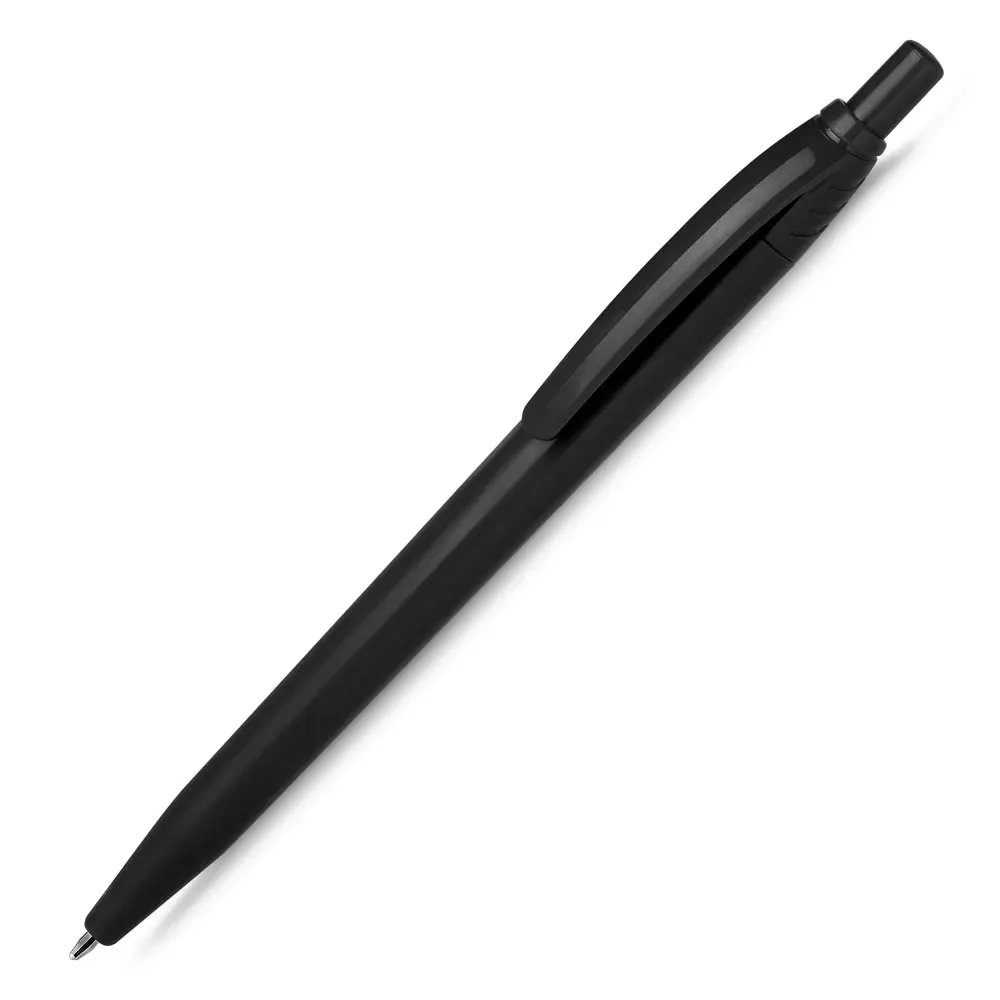 Caneta plástica personalizada preta