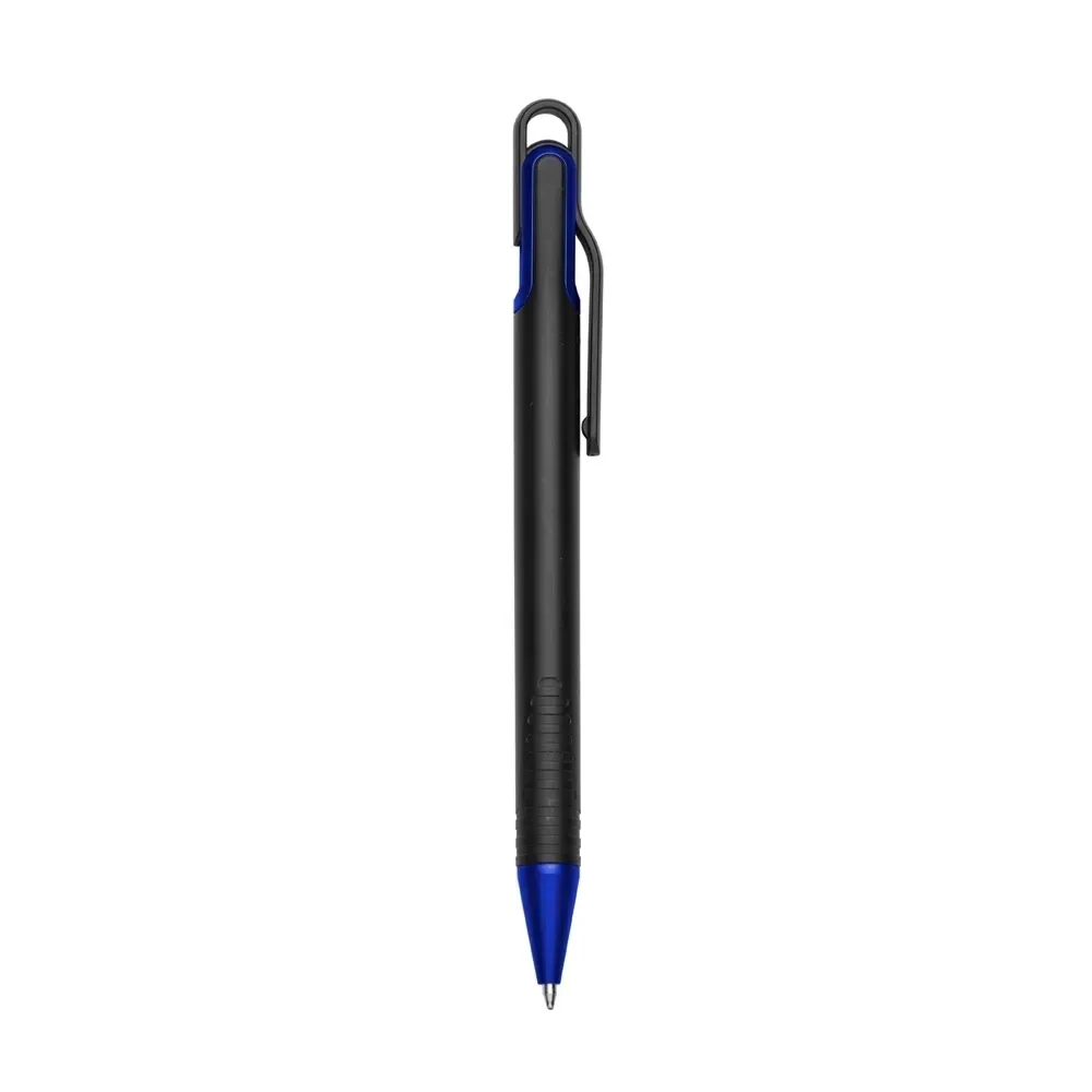 Caneta plástica personalizada azul