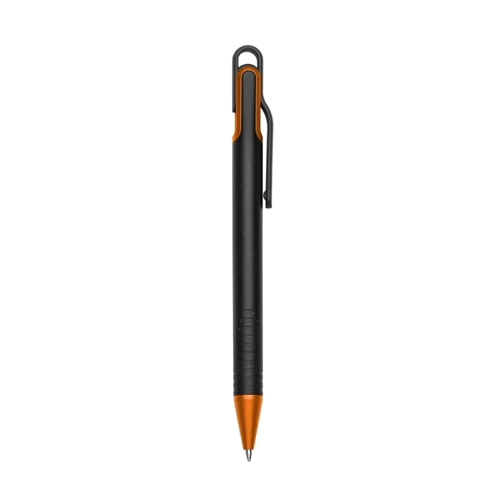 Caneta plástica personalizada laranja