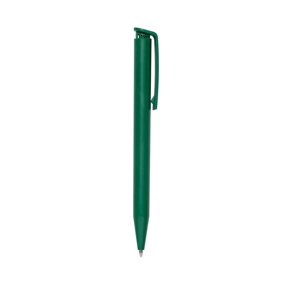 "Caneta plástica personalizada ultraleve verde"