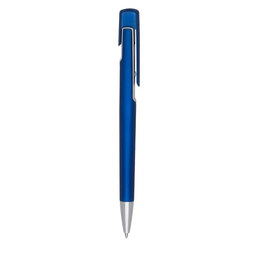 Caneta plástica personalizada azul