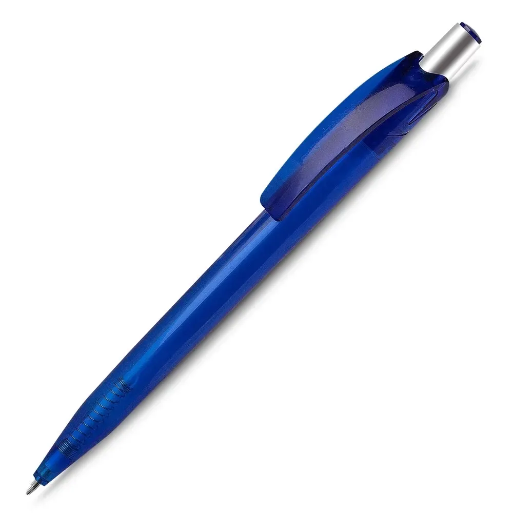 Caneta plástica personalizada na cor azul