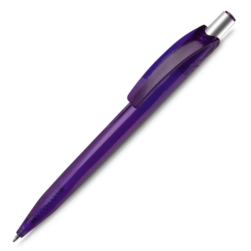 Caneta plástica personalizada na cor roxa