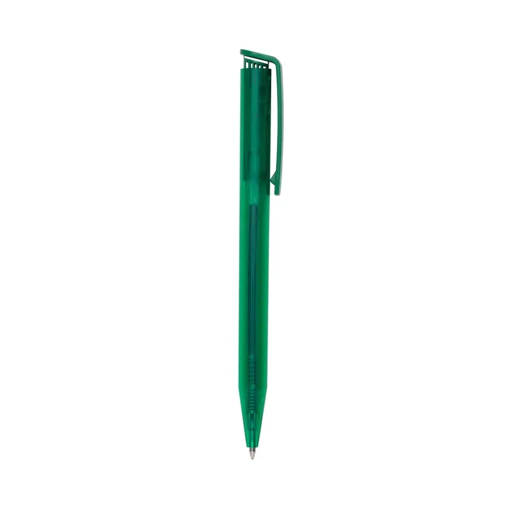 "Caneta plástica personalizada verde"