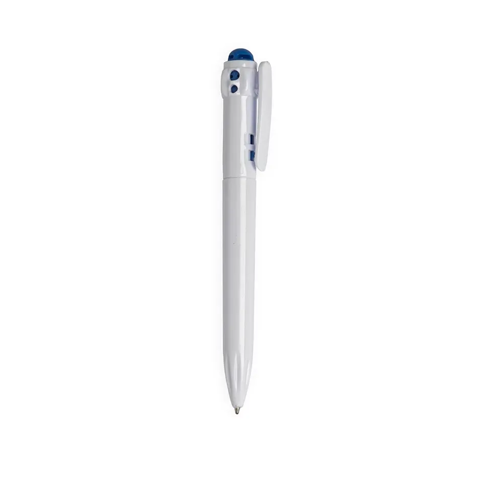 Caneta plástica personalizada azul