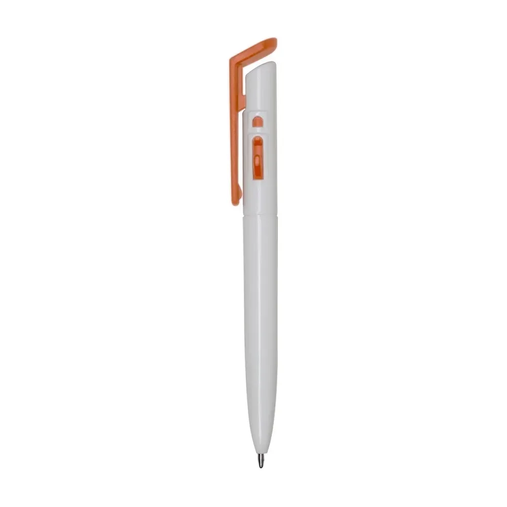 Caneta plástica personalizada laranja