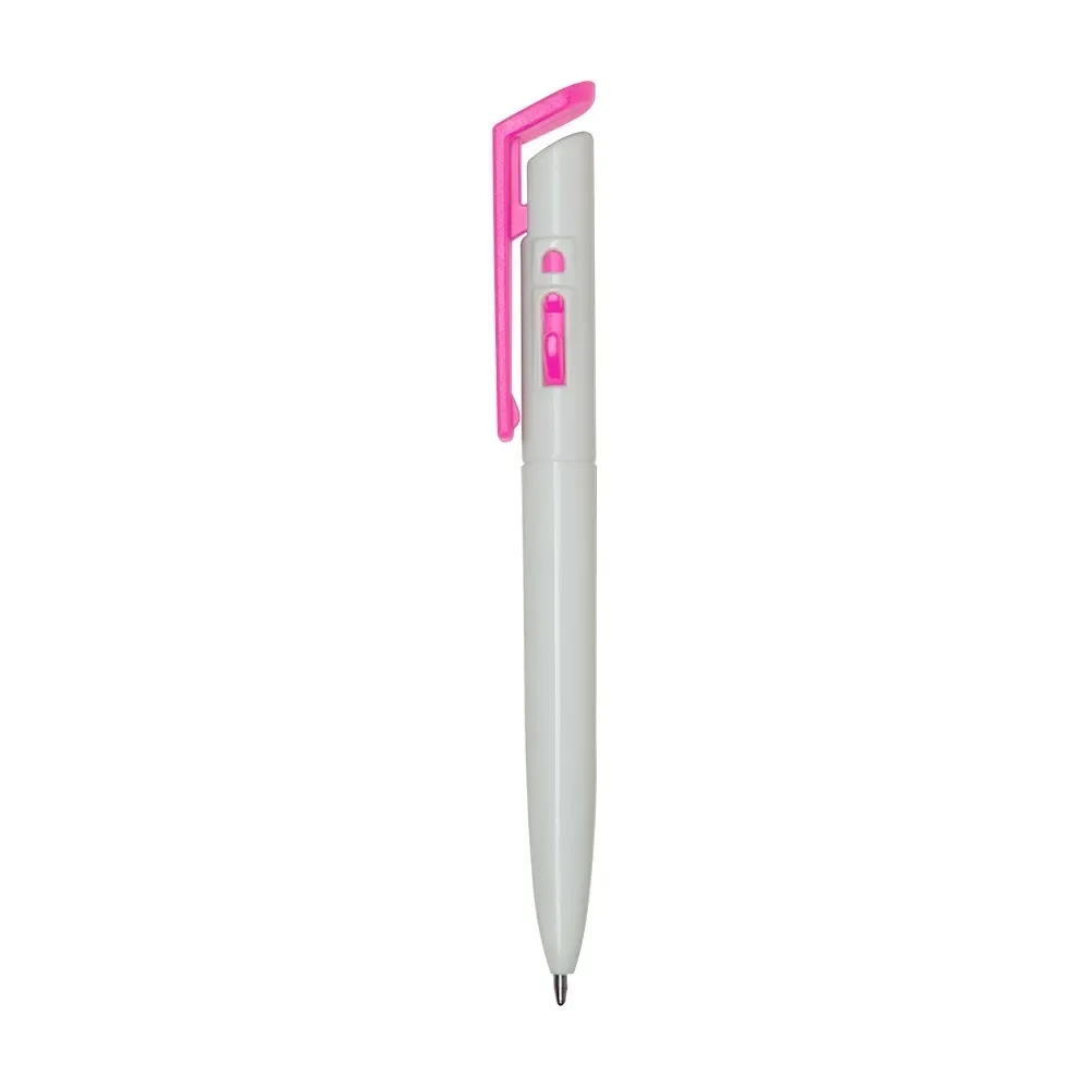 Caneta plástica personalizada rosa