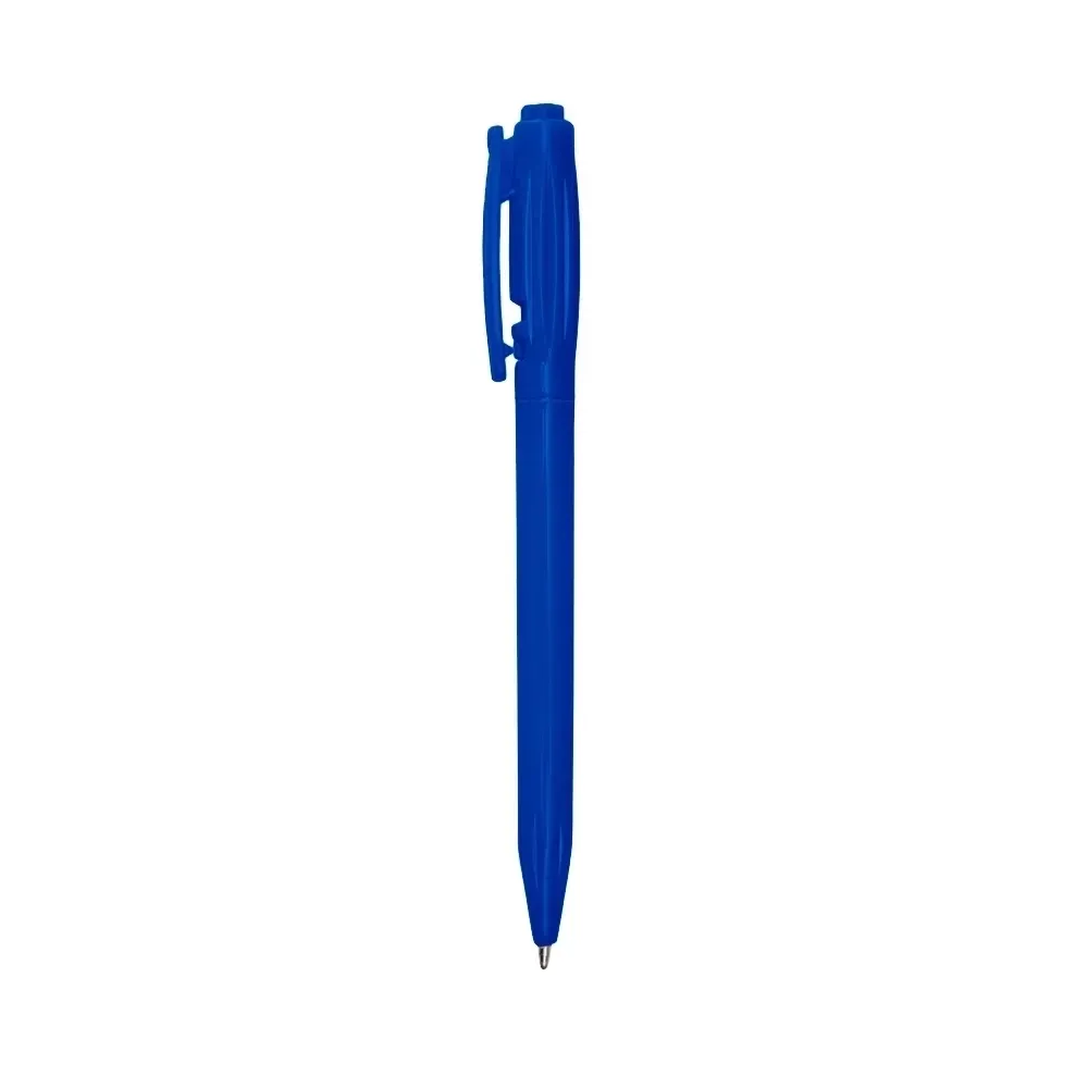 "Caneta Plástica Azul Personalizada Carga Preta azul"