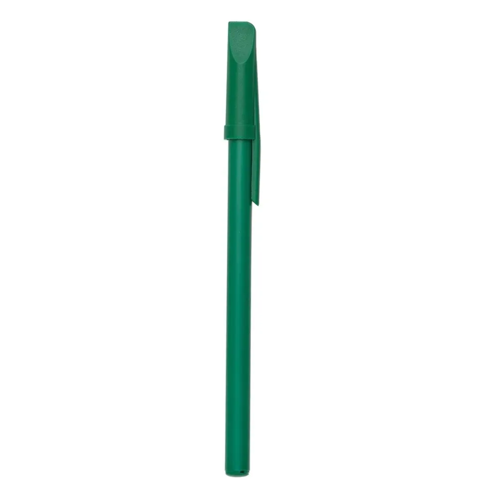 Caneta Plástica com Tampa personalizada verde