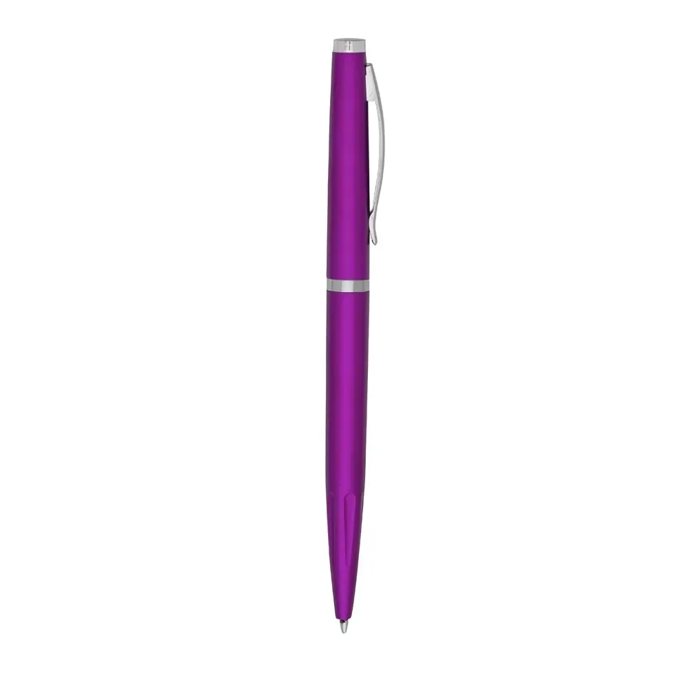Caneta plástica compacta personalizada rosa
