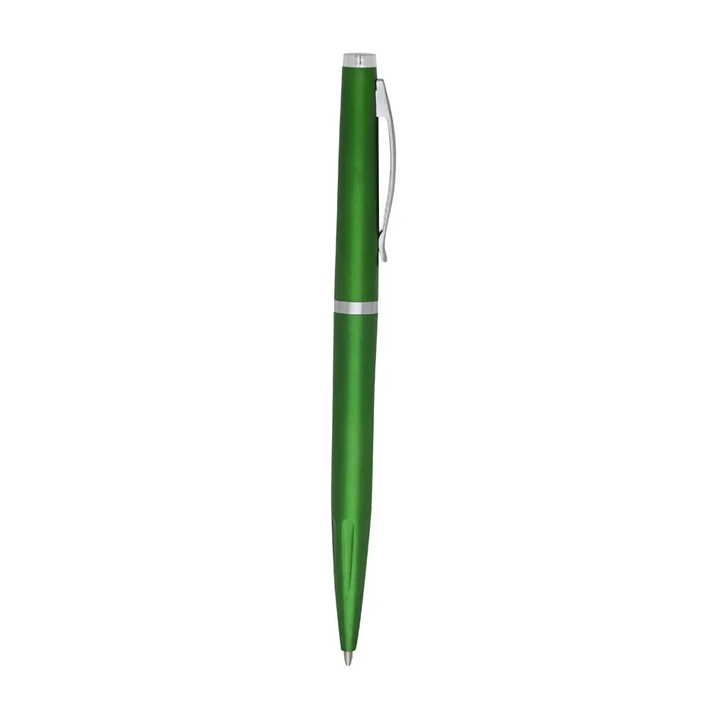 Caneta plástica compacta personalizada verde