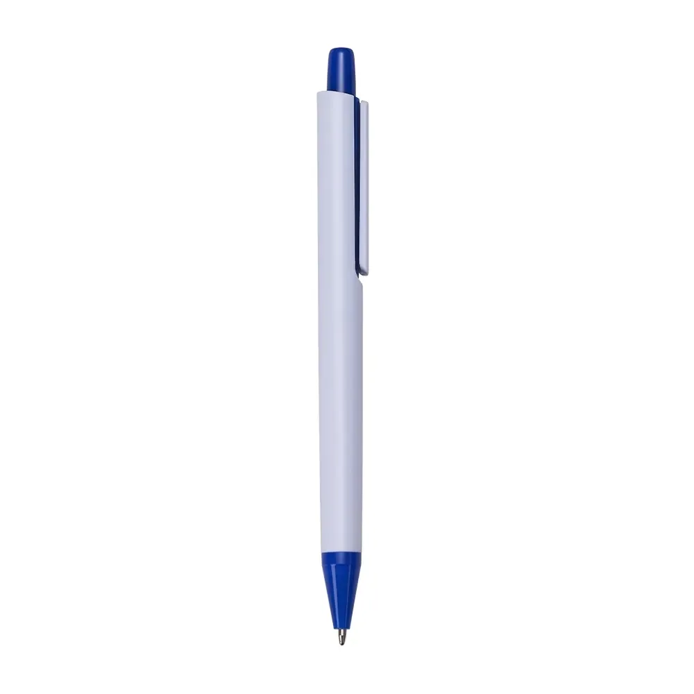 Caneta plástica personalizada na cor azul