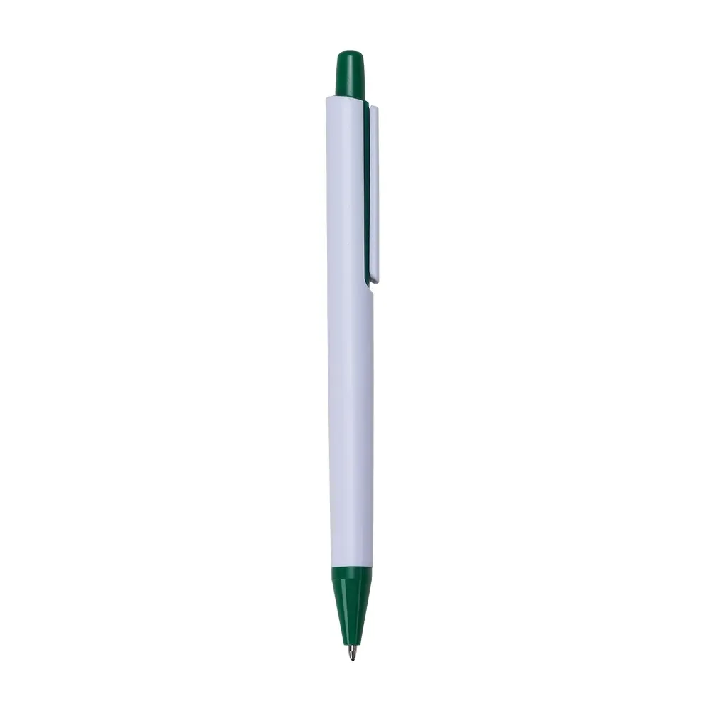 Caneta plástica personalizada na cor verde
