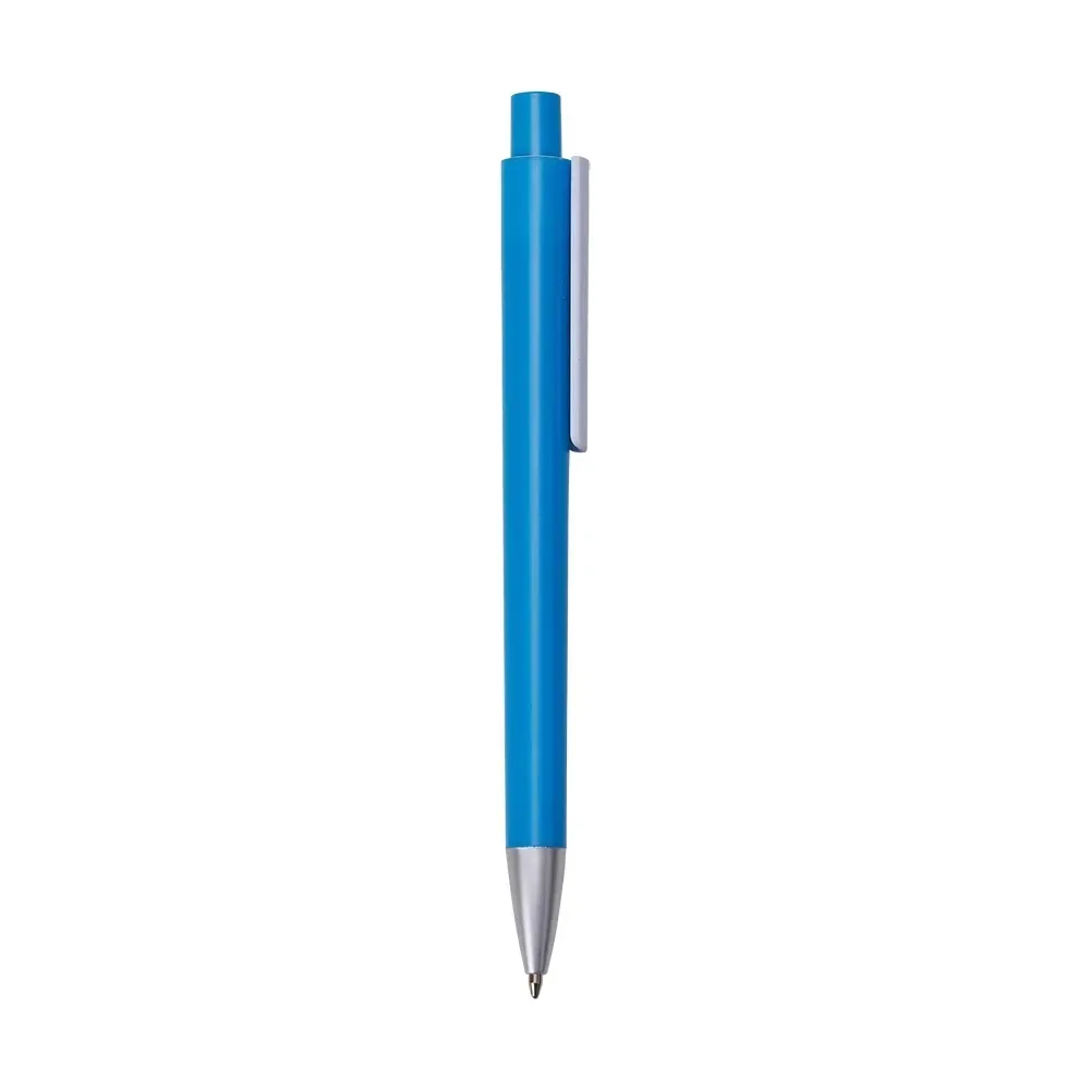 Caneta plástica personalizada na cor azul claro
