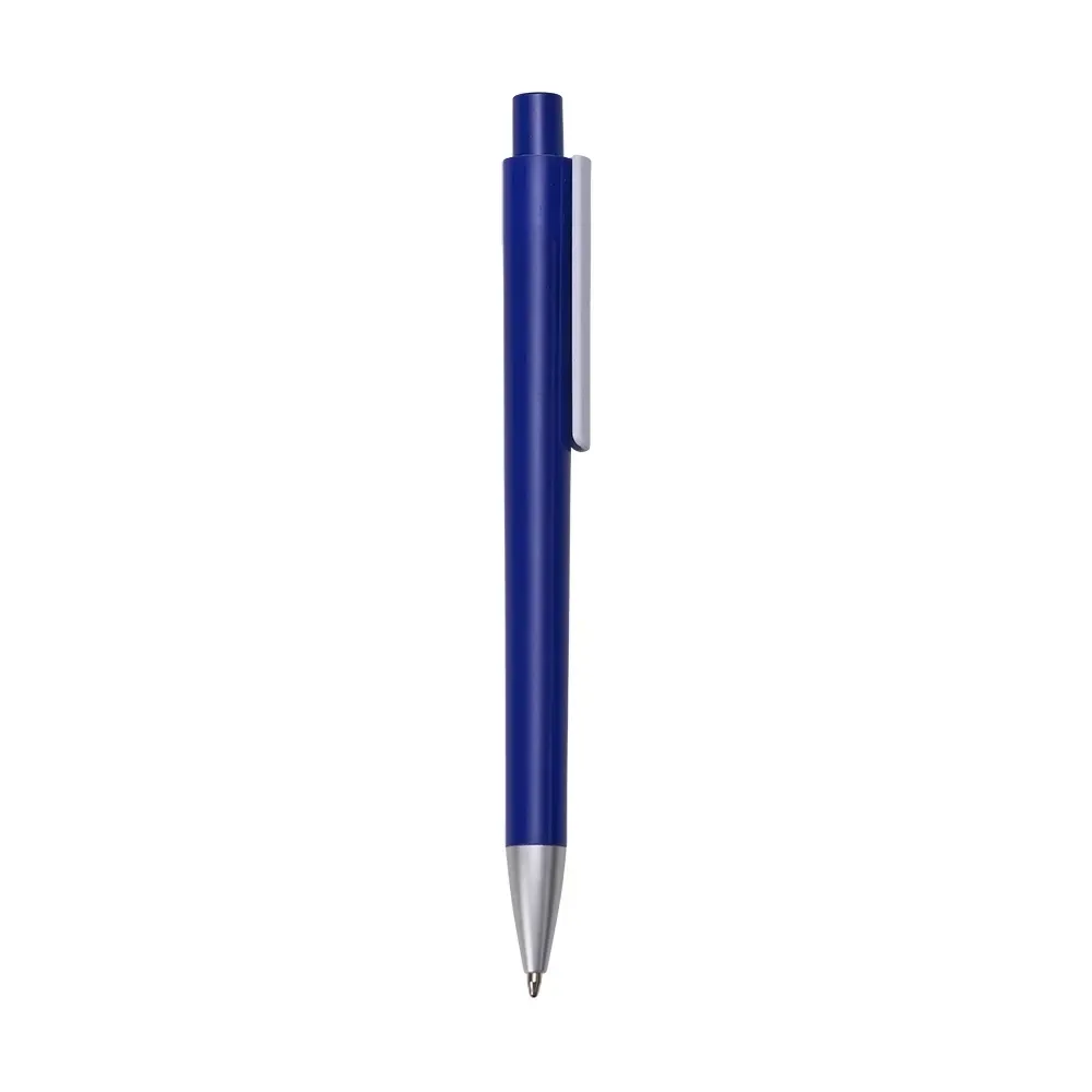 Caneta plástica personalizada na cor azul escuro