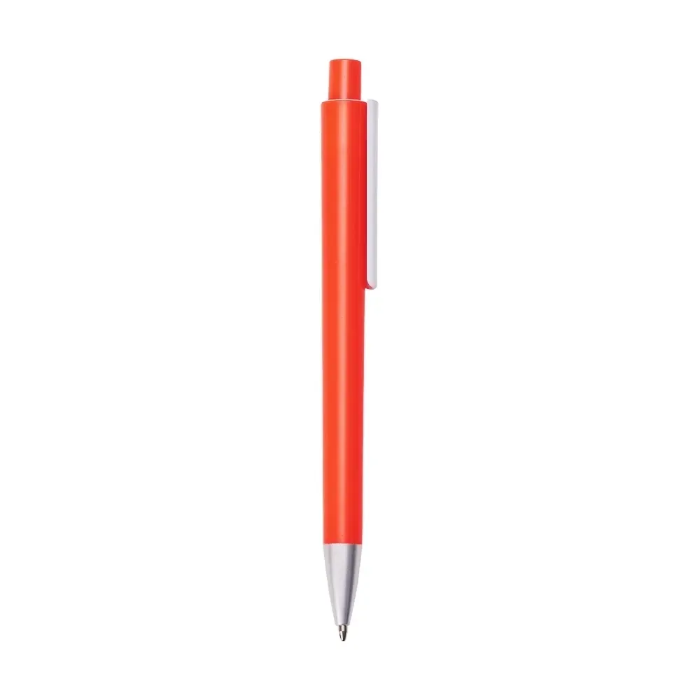 Caneta plástica personalizada na cor laranja