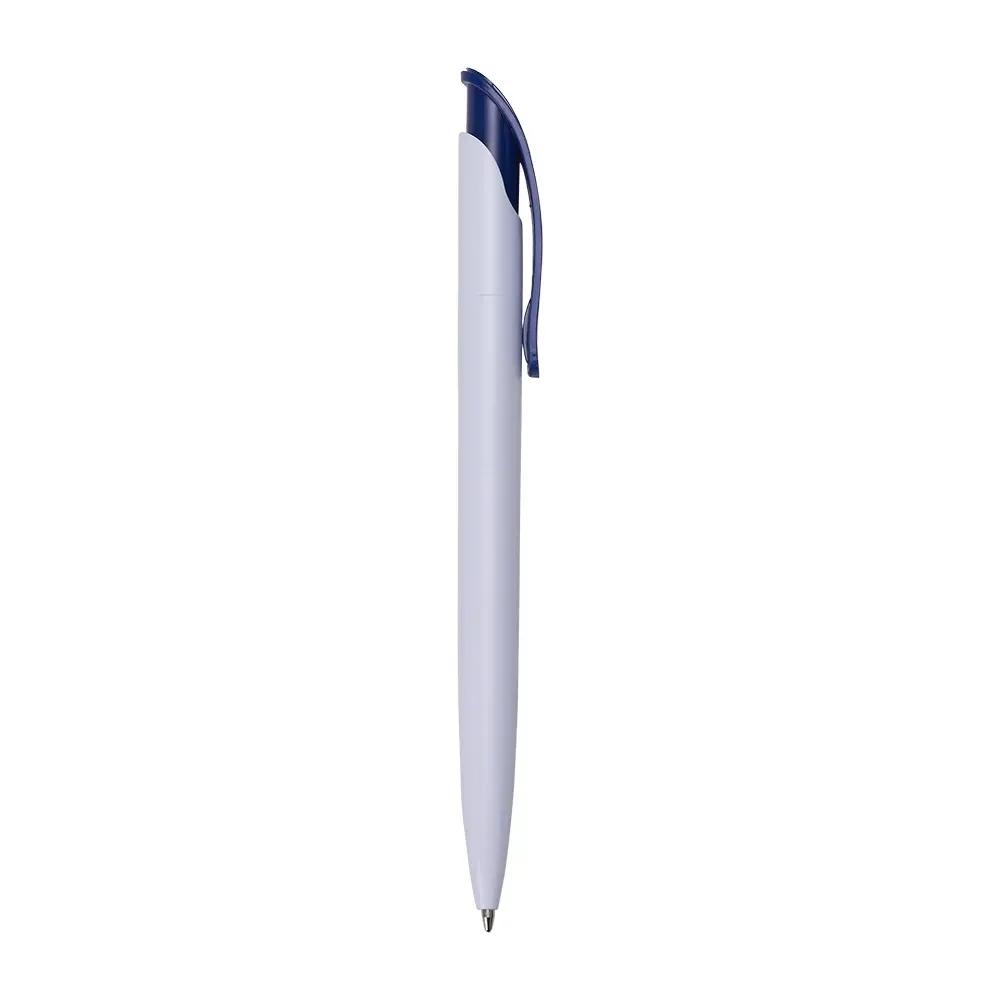 Caneta plástica personalizada na cor azul