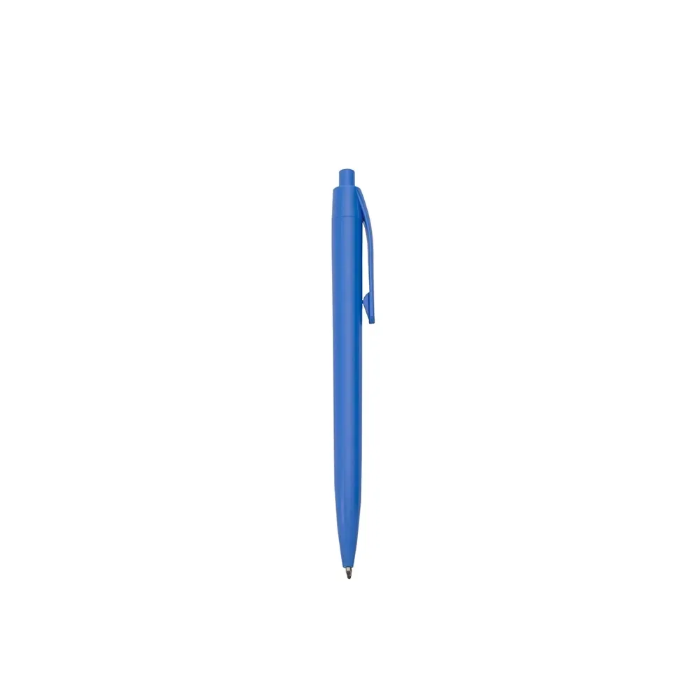 Caneta plástica personalizada corpo inteiriço azul claro
