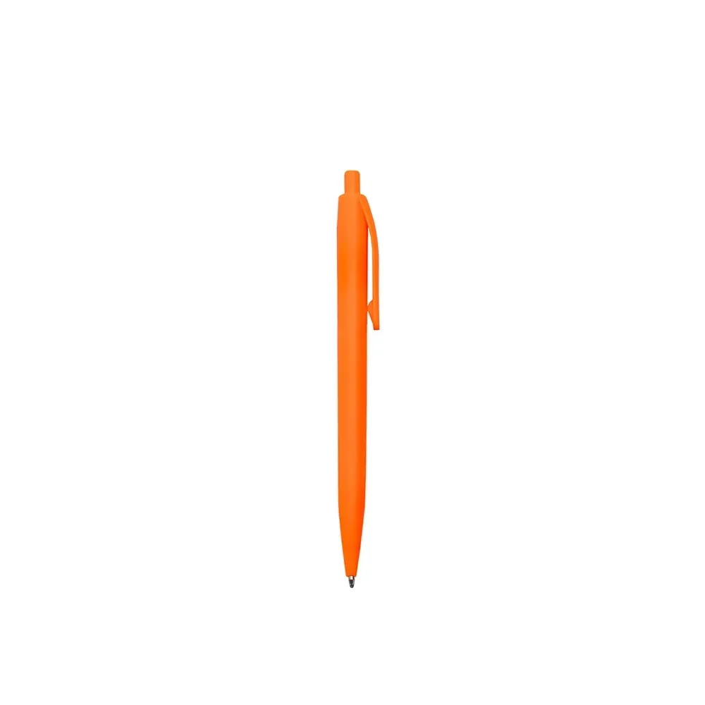 Caneta plástica personalizada corpo inteiriço laranja