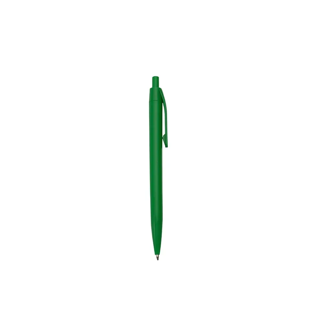 Caneta plástica personalizada corpo inteiriço verde