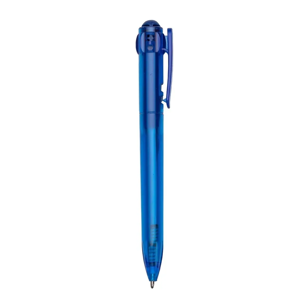 Caneta plástica personalizada azul