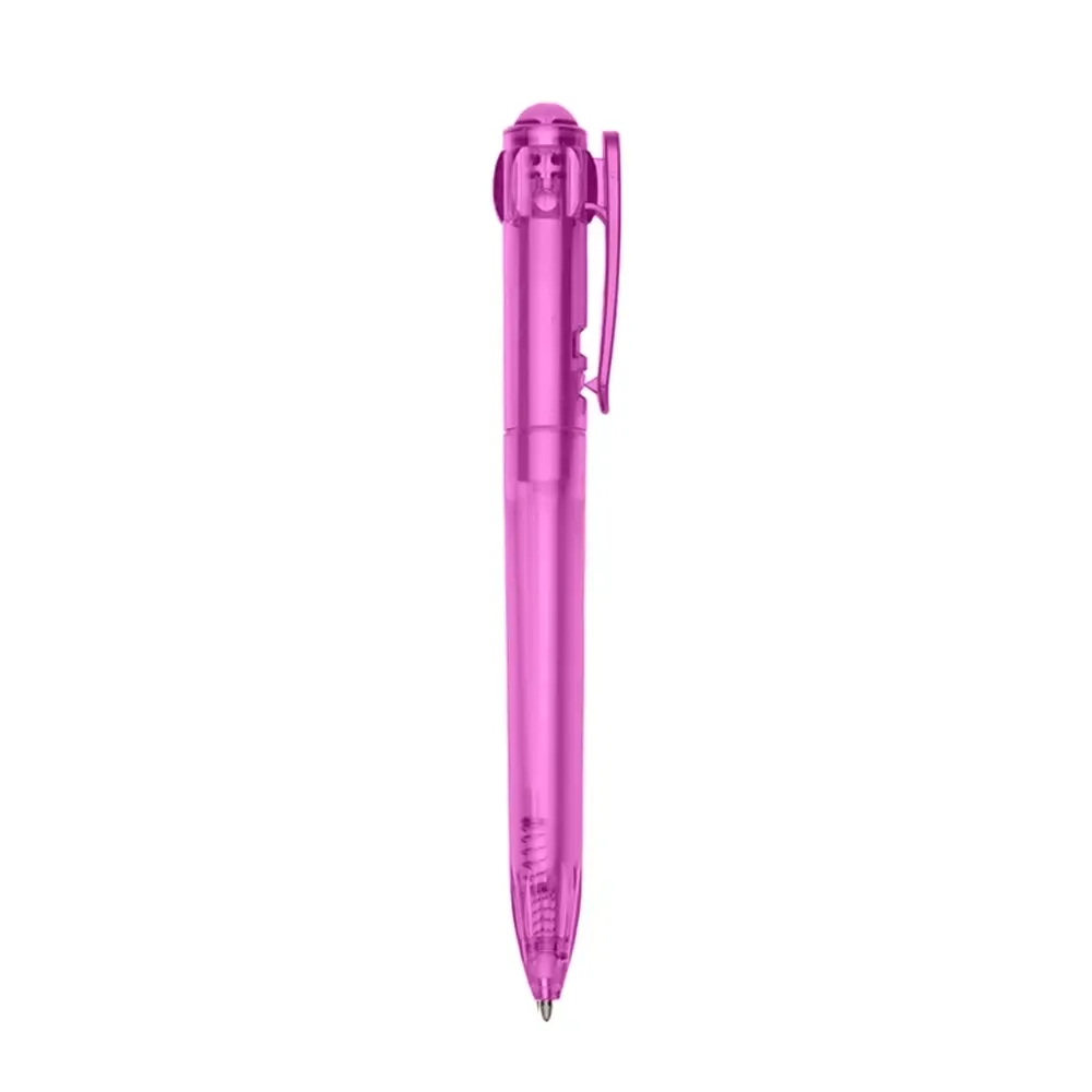 Caneta plástica personalizada rosa