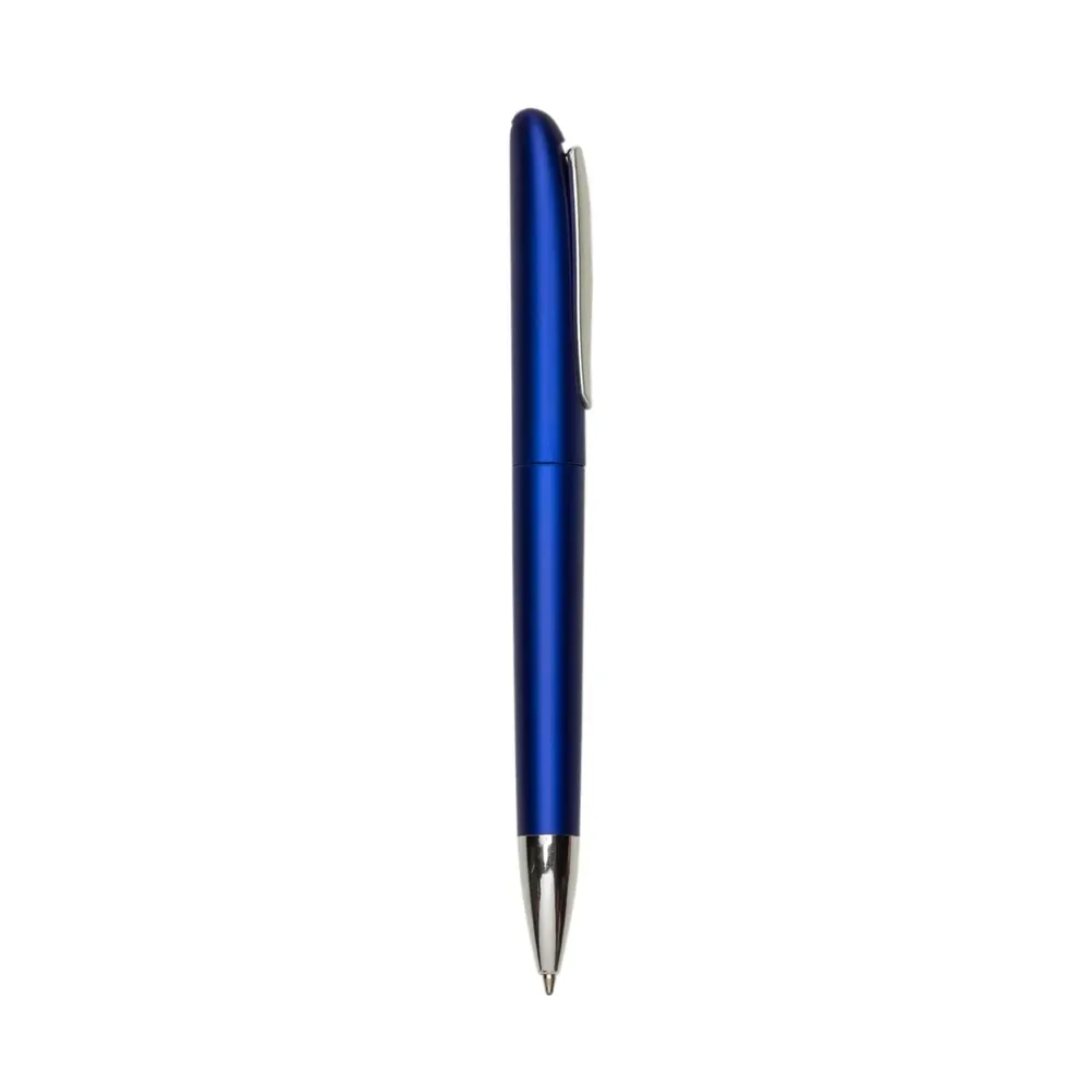Caneta Plástica com Gravação no Clipe personalizada azul