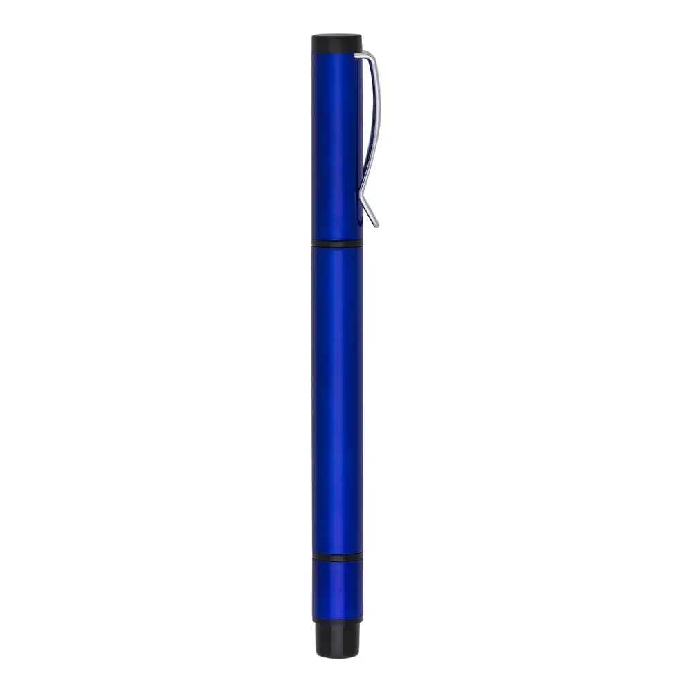 Caneta plástica marca texto personalizada azul escura