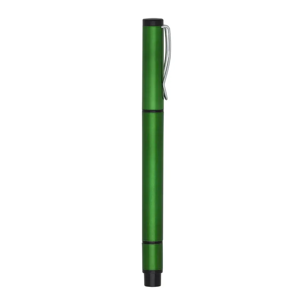 Caneta plástica marca texto personalizada verde
