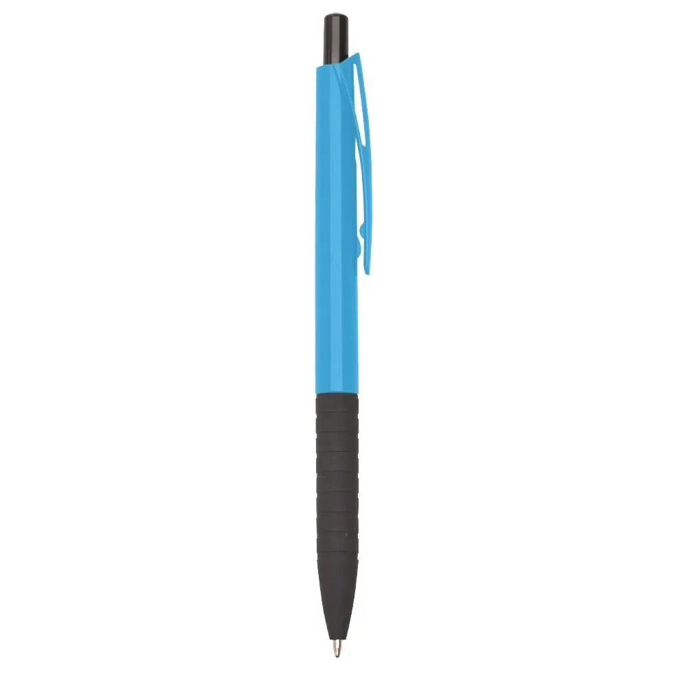 Caneta plástica personalizada azul clara