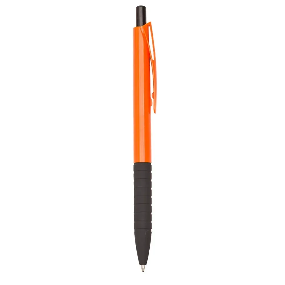 Caneta plástica personalizada laranja