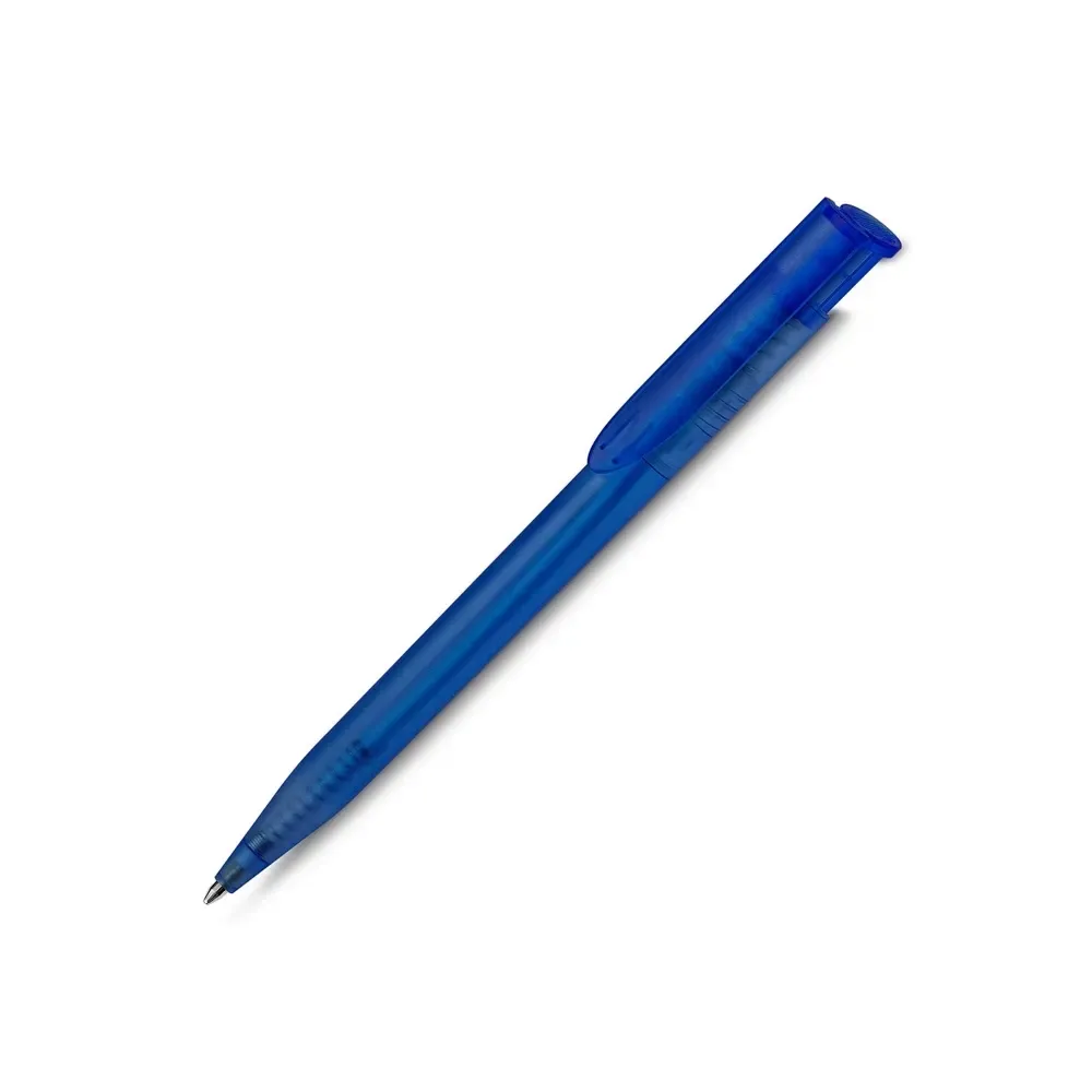 Caneta plástica personalizada azul