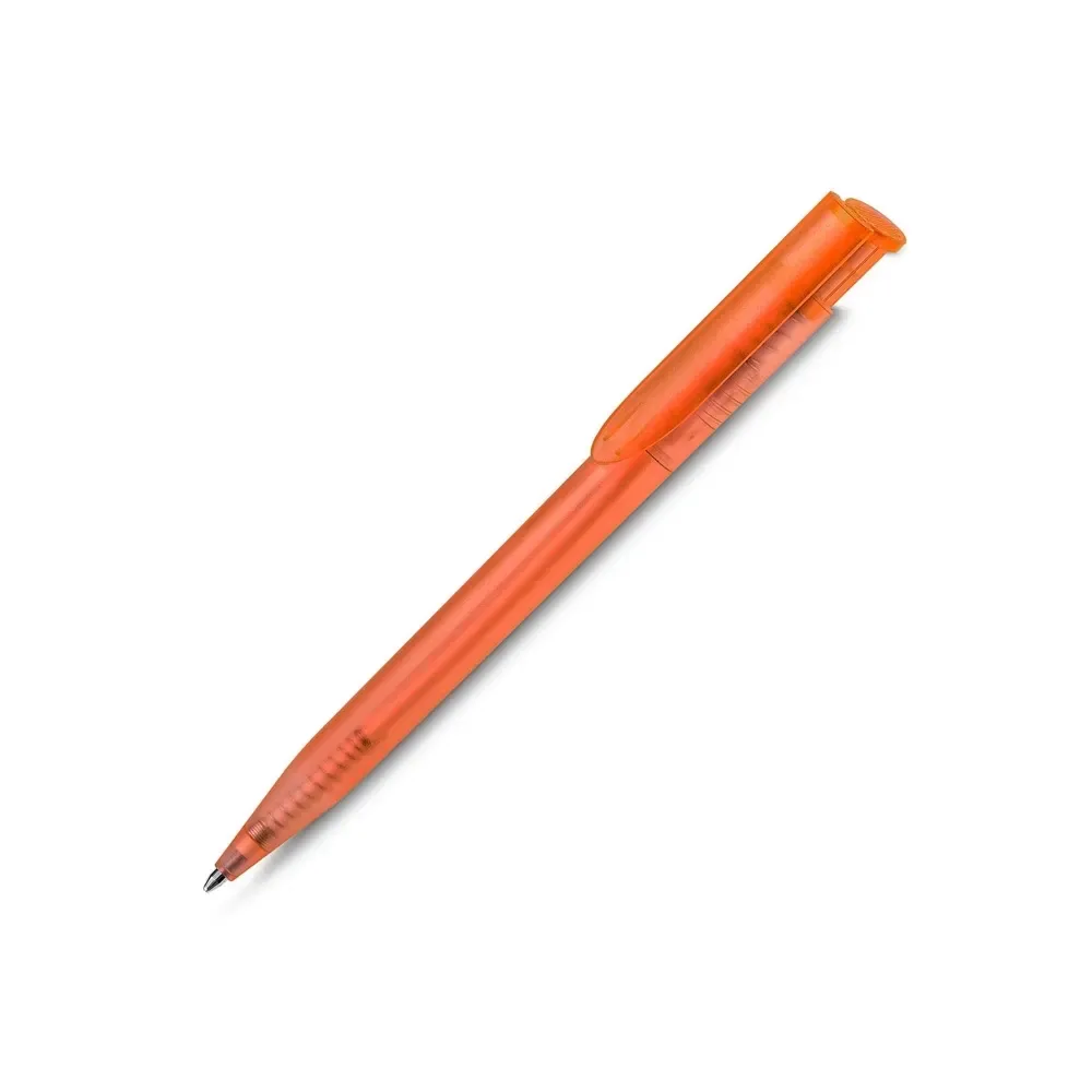 Caneta plástica personalizada laranja