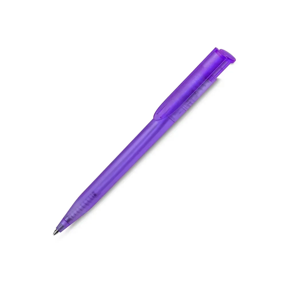 Caneta plástica personalizada roxa