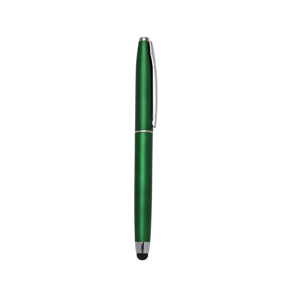 Caneta plástica touch personalizada verde