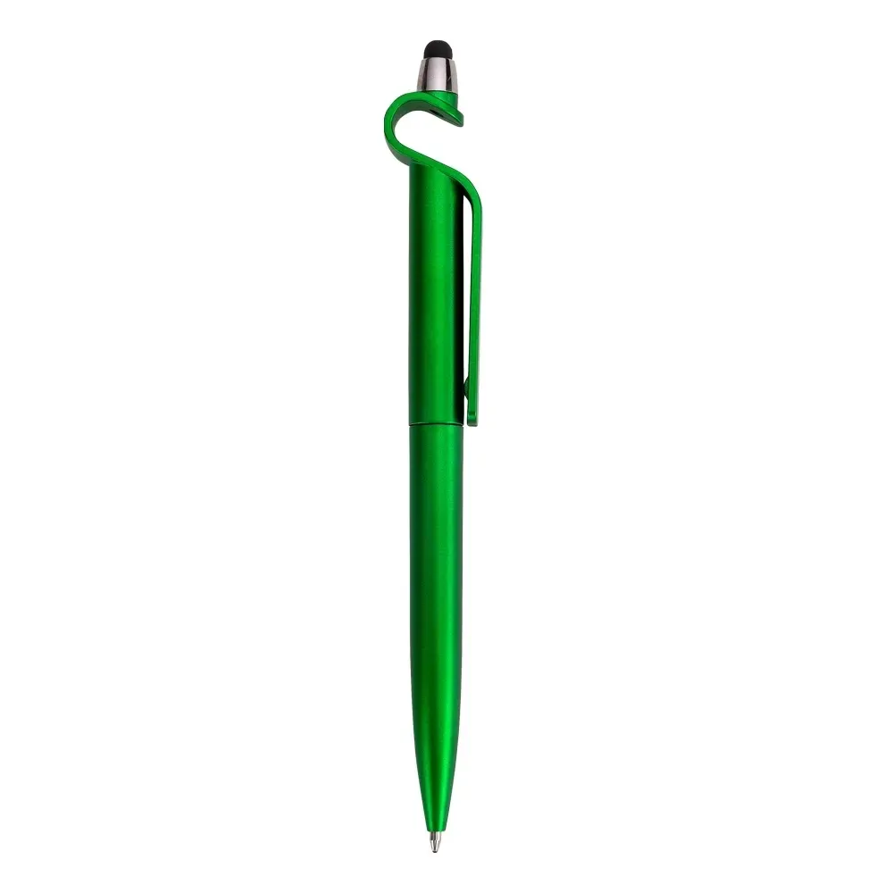 Caneta Plástica Touch com Suporte personalizada verde