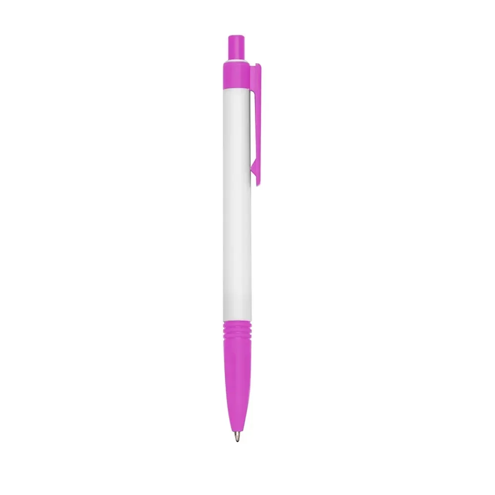 Caneta plástica personalizada ultraleve rosa