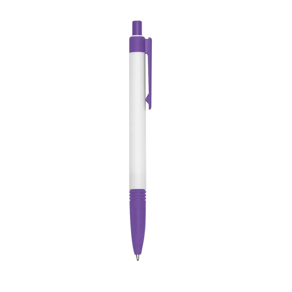 Caneta plástica personalizada ultraleve roxa