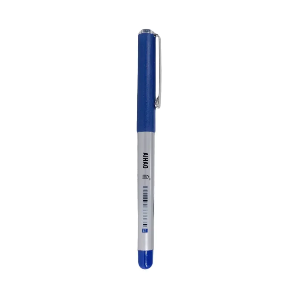 "Caneta rollerball plástica personalizada Aihao azul"