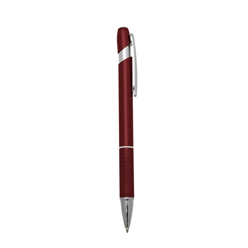 Caneta semimetal personalizada vermelha