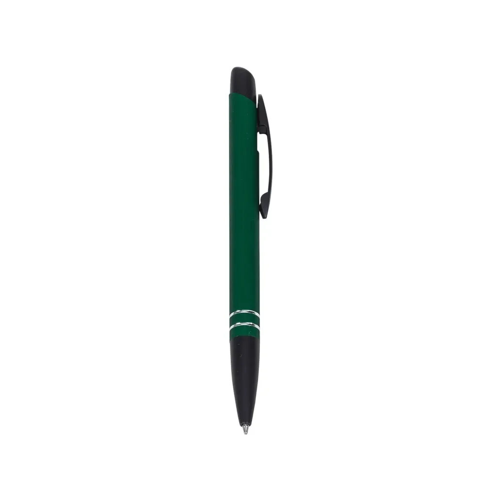 "Caneta semimetal personalizada verde"