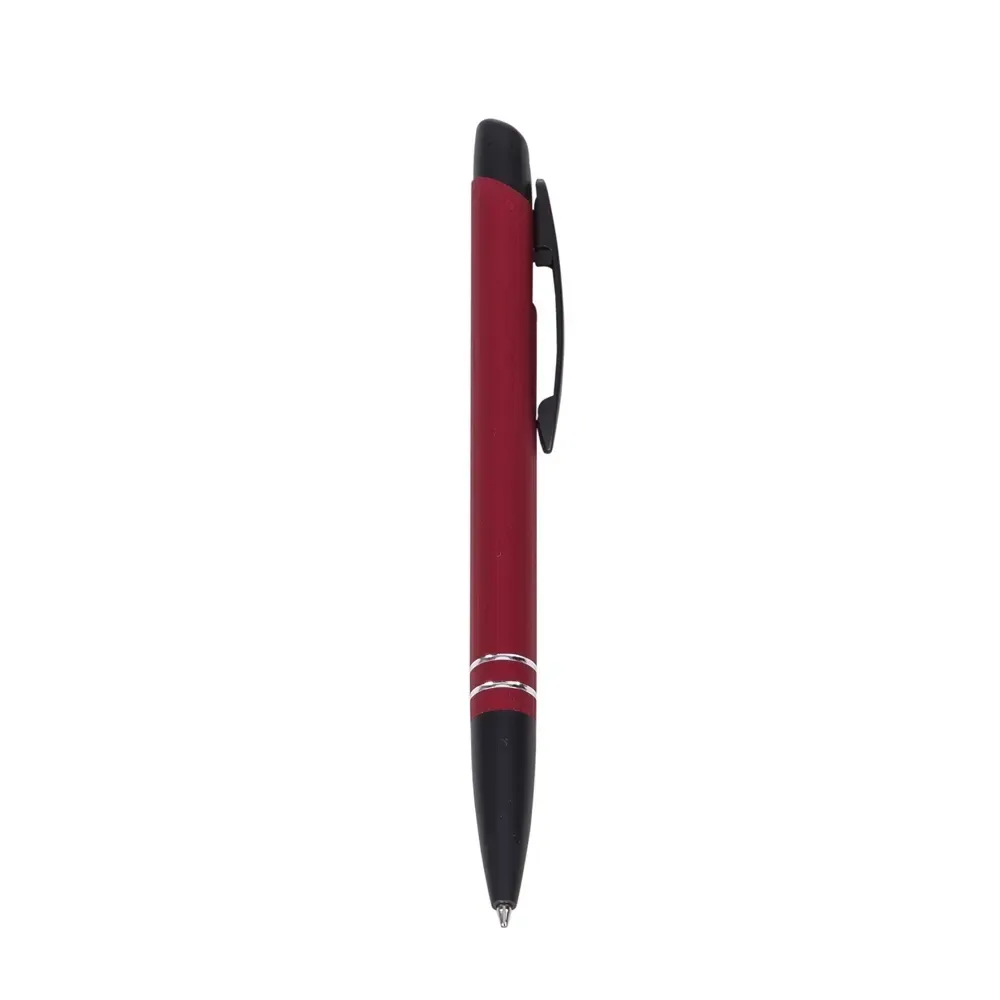 "Caneta semimetal personalizada vermelha"
